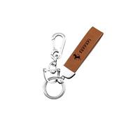 DYQCD 1 Pièce Porte-Clés De Voiture pour Ferrari 458 488 812 CaliforniaT Porte-clés Logo Voiture Porte-Badge Mousqueton Porte Clé Accessoires Voiture,BrownStyle