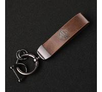 DYQCD 1 Pièce Porte-Clés De Voiture pour MG EZS HS Mulan One TF ZS Navigator Porte-clés Logo Voiture Porte-Badge Mousqueton Porte Clé Accessoires Voiture,Brownstyle