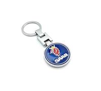 DYQCD 1 Pièce Porte-Clés De Voiture pour Saab 9000 900 Scania X 93 9-3 9-5 Porte-clés Logo Voiture Porte-Badge Mousqueton Porte Clé Accessoires Voiture