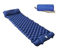 Dyqyym Matelas Gonflable de Camping Simple, Matelas de Couchage Portable, Tapis en Rouleau imperméable et résistant à l'humidité, Tapis de Camping autogonflant avec Oreiller Gonflable intégré, F