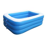 Dyqyym Piscine gonflable familiale pleine grandeur piscine gonflable pour enfants - Grande piscine hors sol rectangulaire gonflable épaisse pour les tout-petits