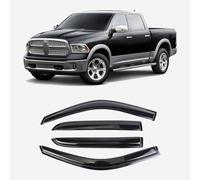 DYRDINSHOW 94109 Bande de protection contre la pluie pour pare-soleil de fenêtre pour Ram 1500 2009-2018, Ram 1500 2019-2023 (corps classique uniquement), Ram 2500 et 3500 méga/cabine double 2010-2023