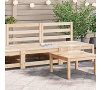 DYRJDJWIDHW 2 Pcs Garden Sofa Set Without Armrests, Solid Pine Wood Outdoor Bench for Patio Terrace, White Rustic Modular Lounge Furniture with Slatted Design, Water-Resistant Comfortable Seating