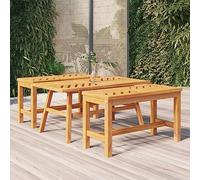 DYRJDJWIDHW Acacia Wood Coffee Table 100x50x45 cm with Herringbone Pattern - Solid Hardwood, Sturdy Frame for Living Room, Garden, Balcony Indoor Outdoor Use Durable & Elegant Design