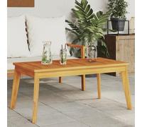 DYRJDJWIDHW Acacia Wood Outdoor Dining Table 100x55x45 cm - Rustic Garden Patio for Family Meals Solid Wooden Table with Durable Easy-Clean Surface - Perfect for Terrace Backyard BBQ Parties
