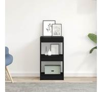 DYRJDJWIDHW Bibliothèque avec étagères Design Moderne 40 x 30 x 71,5 cm Bois d'ingénierie Chêne Noir Meuble Rangement Livres Salon étagère Cube Solide déco intérieur