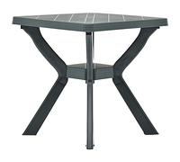 DYRJDJWIDHW Bistro Table 70x70x72 cm Outdoor Plastic Garden Table Green - Weatherproof Patio Furniture for Terrace, Balcony Lightweight & No Assembly Required