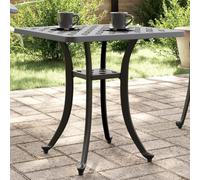 DYRJDJWIDHW Black Garden Table 53x53x53 cm Cast Aluminum Outdoor Indoor Modern Patio Furniture with Elegant Design Lightweight Durable Low Maintenance