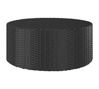 DYRJDJWIDHW Black Woven Resin Tea Table 68x68x30 cm Outdoor Garden Patio Furniture with Powder Coated Steel Frame, Lightweight & Easy to Clean, No Assembly Required