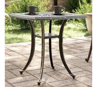 DYRJDJWIDHW Bronze Garden Table 53x53x53 cm Cast Aluminum Outdoor Patio Furniture with Umbrella Hole, Durable Lightweight Modern Design for Terrace Balcony Decor