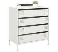 DYRJDJWIDHW Buffet de Cuisine,Armoire Metallique,Meuble Bas,Buffet Blanc 68x39x73,5 cm Acier laminé à froidConvient au Salon, à la Cuisine