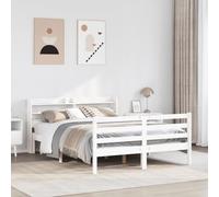 DYRJDJWIDHW Cadre de lit avec tête de lit sans Matelas Blanc 140x190 cmdeux Place Bed lit Cadre deConvient au Salon, à la Chambre à Coucher, au Bureau