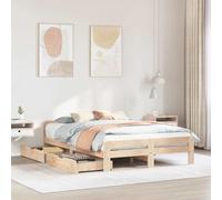 DYRJDJWIDHW Cadre de lit sans Matelas 160x200 cm Bois Massif de pincadre de Deux Place Bed litConvient au Salon, à la Chambre à Coucher, au Bureau
