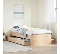 DYRJDJWIDHW Cadre de lit sans Matelas avec tiroirs 75x190 cm Bois de pinbed lit Deux Place Cadre deConvient au Salon, à la Chambre à Coucher, au Bureau
