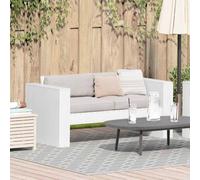 DYRJDJWIDHW Canapé de Jardin en Bois de Pin Massif Blanc, Canapé d'Extérieur Rustique 134 x 60 x 62 cm pour Terrasse et Jardin, Confortable et Durable, Facile à Assembler, Poids Max 110 kg par Siège