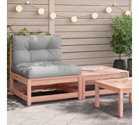 DYRJDJWIDHW Canapé de Jardin en Bois Douglas Massif avec Coussins Confortables et Repose-Pieds Modulable pour Terrasse, Patio ou Balcon - Ensemble Salon Exterieur Durable et Stable