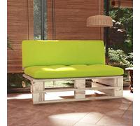 DYRJDJWIDHW Central Pallet Sofa for Garden, Pine Wood Impregnated Outdoor Furniture, Modular Sectional Couch with Cushions, Rustic Patio Lounge Set for Terrace, Backyard, Living Room