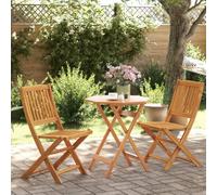 DYRJDJWIDHW Ensemble de Bistro Pliable 3 pcs Bois d'acacia solidecanapé de mobilier de Salon de pour Les s et Les terrasses