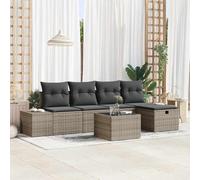 DYRJDJWIDHW Ensemble de Salon de Jardin 5 Places en Polyrotin avec Coussins, Canapé Modulaire Résistant aux UV et aux Intempéries pour Terrasse, Balcon, Jardin, Design Moderne et Confortable