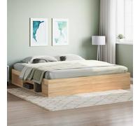 DYRJDJWIDHW Ensemble lit Complet 200x200 lit Adulte,Cadre de lit chêne Sonoma 200x200 cmIdéal pour Les Chambres à Coucher, Les salles de séjour, là où C'est nécessaire