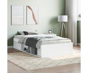 DYRJDJWIDHW Ensemble lit Complet Adulte Cadre de lit Blanc 100x200 cmIdéal pour Les Chambres à Coucher, Les salles de séjour, là où C'est nécessaire