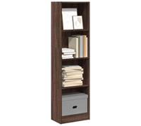 DYRJDJWIDHW Étagère Bibliothèque Bois d'Ingénierie Chêne Marron 40x24x143 cm, Rangement Livres Salon Bureau avec 5 Compartiments, Meuble Étagère Durable Facile à Nettoyer