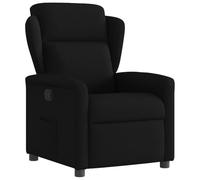 DYRJDJWIDHW Fauteuil inclinable Manuel en Tissu Noir, canapé Relax avec Repose-Pieds, Inclinaison 135°, Design Moderne pour Salon et Chambre, siège rembourré Confortable, Charge Max 110 kg