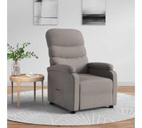 DYRJDJWIDHW Fauteuil inclinable Manuel en Tissu Taupe, canapé Relax avec Repose-Pieds et Dossier réglables, siège rembourré Confortable pour Salon et Chambre, Chaise Longue Design