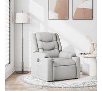 DYRJDJWIDHW Fauteuil inclinable Manuel très Confortable avec Repose-Pieds, Tissu Gris Nuage Respirant, pour Salon et Chambre, Parfait pour Lire et se détendre, Cadre Robuste, Charge Max 110 kg