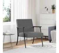 DYRJDJWIDHW Fauteuil Velours Gris Moderne Confortable 59x75x78 cm pour Salon et Chambre, Siège Ergonomique avec Accoudoirs Pieds en Acier, Design Contemporain pour Détente et Décoration Intérieure