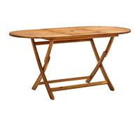 DYRJDJWIDHW Folding Garden Table 160x85x75 cm Solid Acacia Wood, Outdoor Dining Table, Space Saving Foldable Design, Elegant & Durable Patio Furniture for Terrace, Balcony
