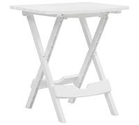 DYRJDJWIDHW Folding Garden Table 45.5x38.5x50cm White - Lightweight Portable Outdoor Tea Table with Weatherproof PP Material, Perfect for Patio Balcony Picnic, Easy to Assemble and Space Saving