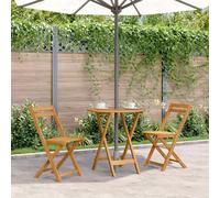 DYRJDJWIDHW Folding Garden Table 70 cm Solid Acacia Wood Outdoor Round Patio Dining Table with Oil Finish Weatherproof Foldable Design for Terrace Balcony