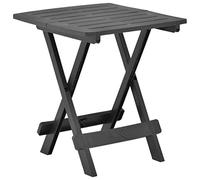 DYRJDJWIDHW Folding Garden Table Anthracite 45x43x50 cm Plastic Outdoor Patio Terrace Furniture Lightweight Weatherproof Easy Storage No Assembly Required