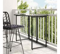 DYRJDJWIDHW Folding Garden Table Black 90 x 51 x 75 cm Polyrotin, Outdoor Patio Dining Portable Foldable Table for Balcony Terrace Camping, Weather-Resistant & Space-Saving