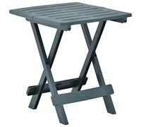 DYRJDJWIDHW Folding Garden Table Green 45x43x50 cm Plastic Outdoor Patio Furniture with Slatted Design, Space Saving Foldable Table for Terrace, Balcony, Picnic No Assembly Required