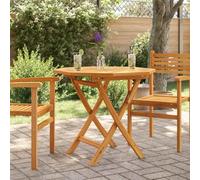 DYRJDJWIDHW Folding Teak Garden Table 85x85x76 cm Solid Wood Outdoor Dining Camping Picnic Foldable Waterproof Durable Patio Furniture Easy to Clean and Store
