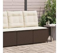 DYRJDJWIDHW Garden Reclining Sofa Set with Cushions, Brown Wicker Resin Outdoor Furniture for Patio, Adjustable Backrest, Waterproof, Comfortable Lounge Chair for Balcony Terrace