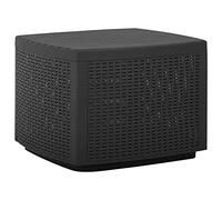 DYRJDJWIDHW Garden Table Grey 53x53x40 cm Plastic Outdoor Patio Furniture with Rattan Look, Lightweight & Durable, Easy to Clean, Perfect for Dining Or Decor with Friends