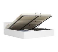 DYRJDJWIDHW Hydraulic Storage Bed Frame 180x200cm PU Leather Modern Bedroom Furniture with Headboard, Lift Up Mechanism, Sturdy Steel Frame for Master Bedroom Guest Room