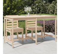 DYRJDJWIDHW Large Garden Table 203.5x90x110 cm Solid Pine Wood Outdoor Dining Table Weather-Resistant Patio Furniture for Terrace Backyard Balcony