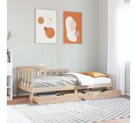 DYRJDJWIDHW Lit de Jour avec tiroirs sans Matelas 90x200 cm Bois massifbed lit Cadre de Deux placeConvient au Salon, à la Chambre à Coucher, au Bureau
