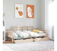 DYRJDJWIDHW Lit de Jour avec tiroirs sans Matelas 90x200 cm Bois massifdeux Place Bed lit Cadre deConvient au Salon, à la Chambre à Coucher, au Bureau