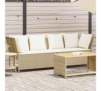 DYRJDJWIDHW Outdoor Garden Sofa Set with Cushions Beige Wicker Resin Patio Furniture Modular Sectional Rattan Style for Terrace Poolside Lounge Relaxation Durable Weather Resistant