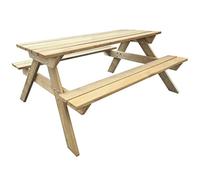DYRJDJWIDHW Picnic Table 150 x 135 x 71.5 cm Wooden Outdoor Garden Set with 2 Benches, Easy Assembly, Rot-Resistant Pine, Perfect for Family and Friends Gatherings