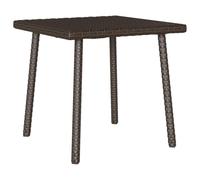 DYRJDJWIDHW Rectangular Brown Garden Coffee Table 40x40x37 cm Wicker Resin Outdoor Patio Furniture with Powder Coated Steel Frame, Weather Resistant for Terrace Balcony