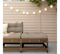 DYRJDJWIDHW Repose-Pied de Jardin en Bois de pin Massif Marron Miel avec Coussin Moelleux, Cadre Robuste et Design à Lattes, pour Patio, terrasse ou Balcon, capacité 110 kg