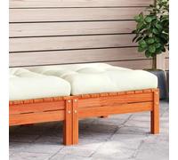 DYRJDJWIDHW Repose-Pied de Jardin en Bois Massif de pin avec Coussin Confortable - Pouf d'extérieur modulaire pour terrasse, Patio ou Jardin Table Basse Multifonction - Durable et Stable (110 kg)