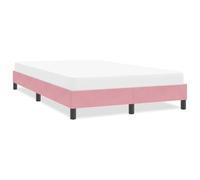 DYRJDJWIDHW Rose Velour Bed Frame 120x210 cm No Mattress Included, Platform with Slats, Soft Fabric Upholstered Bed Base for Bedroom, Guest Room, Dormitory