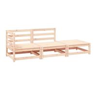 DYRJDJWIDHW Salon de Jardin 3 pcs en Bois Massif de pin, Ensemble canapé d'angle et Repose-Pieds, Meuble extérieur résistant pour terrasse et Jardin, capacité 110 kg, Design modulaire
